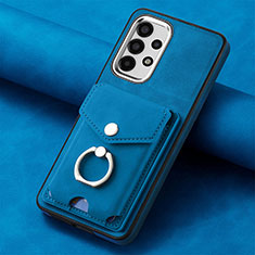 Funda Silicona Goma de Cuero Carcasa SD4 para Samsung Galaxy A13 4G Azul
