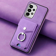 Funda Silicona Goma de Cuero Carcasa SD4 para Samsung Galaxy A13 4G Morado