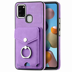 Funda Silicona Goma de Cuero Carcasa SD4 para Samsung Galaxy A21s Morado