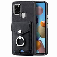 Funda Silicona Goma de Cuero Carcasa SD4 para Samsung Galaxy A21s Negro