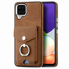 Funda Silicona Goma de Cuero Carcasa SD4 para Samsung Galaxy A22 4G Marron