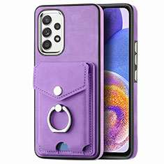 Funda Silicona Goma de Cuero Carcasa SD4 para Samsung Galaxy A23 4G Morado