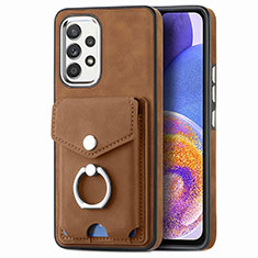 Funda Silicona Goma de Cuero Carcasa SD4 para Samsung Galaxy A23 5G Marron