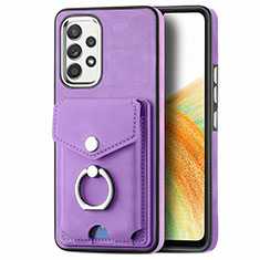 Funda Silicona Goma de Cuero Carcasa SD4 para Samsung Galaxy A33 5G Morado