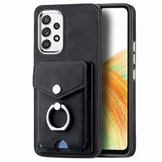 Funda Silicona Goma de Cuero Carcasa SD4 para Samsung Galaxy A33 5G Negro