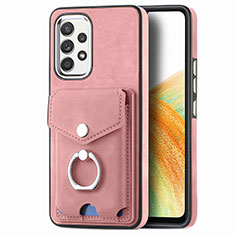 Funda Silicona Goma de Cuero Carcasa SD4 para Samsung Galaxy A33 5G Rosa