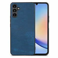 Funda Silicona Goma de Cuero Carcasa SD4 para Samsung Galaxy A34 5G Azul