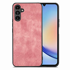 Funda Silicona Goma de Cuero Carcasa SD4 para Samsung Galaxy A34 5G Rosa