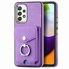 Funda Silicona Goma de Cuero Carcasa SD4 para Samsung Galaxy A52 4G Morado