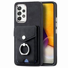 Funda Silicona Goma de Cuero Carcasa SD4 para Samsung Galaxy A72 4G Negro