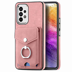 Funda Silicona Goma de Cuero Carcasa SD4 para Samsung Galaxy A73 5G Rosa