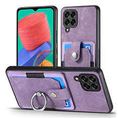 Funda Silicona Goma de Cuero Carcasa SD4 para Samsung Galaxy M33 5G Morado