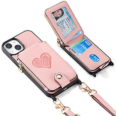 Funda Silicona Goma de Cuero Carcasa SD5 para Apple iPhone 13 Rosa