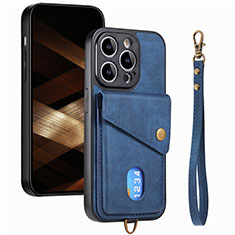 Funda Silicona Goma de Cuero Carcasa SD5 para Apple iPhone 14 Pro Azul