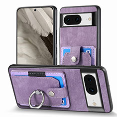 Funda Silicona Goma de Cuero Carcasa SD5 para Google Pixel 8 5G Morado