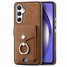 Funda Silicona Goma de Cuero Carcasa SD5 para Samsung Galaxy Quantum4 5G Marron