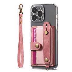 Funda Silicona Goma de Cuero Carcasa SD6 para Apple iPhone 14 Pro Rosa