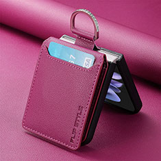 Funda Silicona Goma de Cuero Carcasa SD6 para Motorola Moto Razr 40 5G Purpura Claro