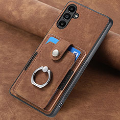 Funda Silicona Goma de Cuero Carcasa SD6 para Samsung Galaxy A34 5G Marron