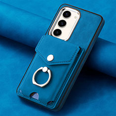 Funda Silicona Goma de Cuero Carcasa SD6 para Samsung Galaxy S22 5G Azul