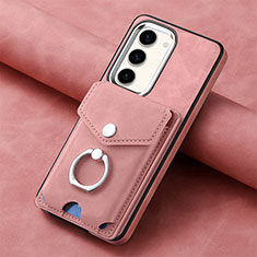 Funda Silicona Goma de Cuero Carcasa SD6 para Samsung Galaxy S23 Plus 5G Rosa