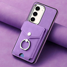 Funda Silicona Goma de Cuero Carcasa SD6 para Samsung Galaxy S24 Plus 5G Purpura Claro