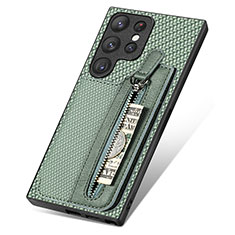 Funda Silicona Goma de Cuero Carcasa SD6 para Samsung Galaxy S24 Ultra 5G Verde