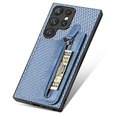 Funda Silicona Goma de Cuero Carcasa SD6 para Samsung Galaxy S25 Ultra 5G Azul