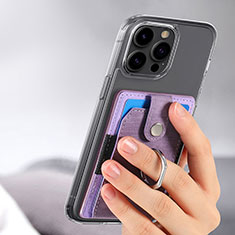 Funda Silicona Goma de Cuero Carcasa SD7 para Apple iPhone 16 Pro Max Morado