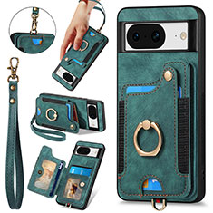 Funda Silicona Goma de Cuero Carcasa SD7 para Google Pixel 8 5G Verde