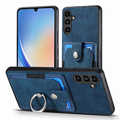 Funda Silicona Goma de Cuero Carcasa SD7 para Samsung Galaxy A34 5G Azul