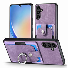 Funda Silicona Goma de Cuero Carcasa SD7 para Samsung Galaxy A34 5G Purpura Claro