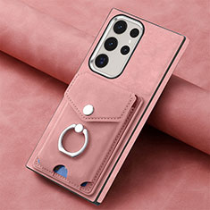 Funda Silicona Goma de Cuero Carcasa SD7 para Samsung Galaxy S22 Ultra 5G Rosa