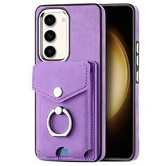 Funda Silicona Goma de Cuero Carcasa SD7 para Samsung Galaxy S23 5G Purpura Claro