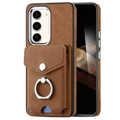 Funda Silicona Goma de Cuero Carcasa SD7 para Samsung Galaxy S24 5G Marron