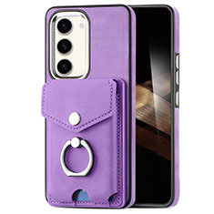 Funda Silicona Goma de Cuero Carcasa SD7 para Samsung Galaxy S24 5G Purpura Claro