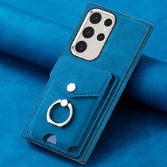 Funda Silicona Goma de Cuero Carcasa SD7 para Samsung Galaxy S25 Ultra 5G Azul