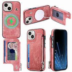 Funda Silicona Goma de Cuero Carcasa SD8 para Apple iPhone 14 Plus Rosa