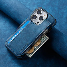 Funda Silicona Goma de Cuero Carcasa SD8 para Apple iPhone 16 Pro Azul