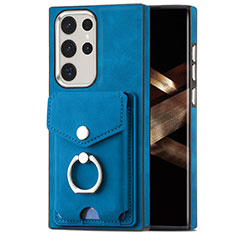 Funda Silicona Goma de Cuero Carcasa SD8 para Samsung Galaxy S25 Ultra 5G Azul