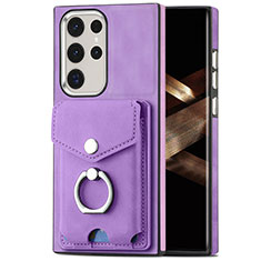 Funda Silicona Goma de Cuero Carcasa SD8 para Samsung Galaxy S25 Ultra 5G Purpura Claro