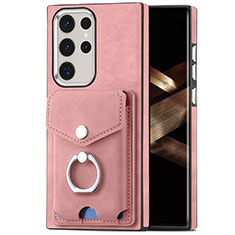 Funda Silicona Goma de Cuero Carcasa SD8 para Samsung Galaxy S25 Ultra 5G Rosa