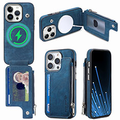 Funda Silicona Goma de Cuero Carcasa SD9 para Apple iPhone 13 Pro Max Azul