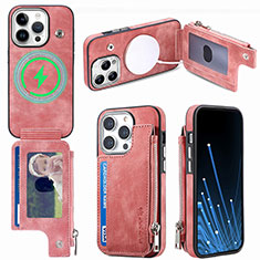 Funda Silicona Goma de Cuero Carcasa SD9 para Apple iPhone 13 Pro Rosa