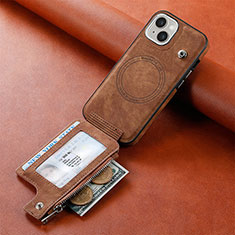 Funda Silicona Goma de Cuero Carcasa SD9 para Apple iPhone 14 Plus Marron