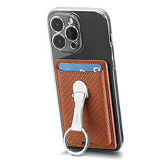 Funda Silicona Goma de Cuero Carcasa SD9 para Apple iPhone 14 Pro Max Marron