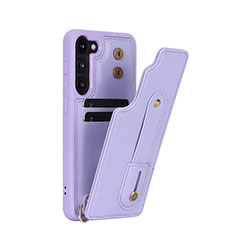 Funda Silicona Goma de Cuero Carcasa SY1 para Samsung Galaxy S22 Plus 5G Morado