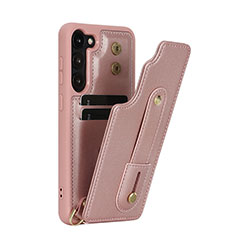 Funda Silicona Goma de Cuero Carcasa SY1 para Samsung Galaxy S23 5G Oro Rosa