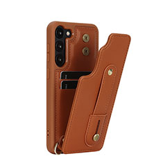 Funda Silicona Goma de Cuero Carcasa SY1 para Samsung Galaxy S24 Plus 5G Marron