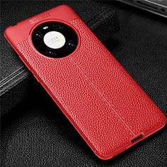 Funda Silicona Goma de Cuero Carcasa U01 para Huawei Mate 40 Rojo